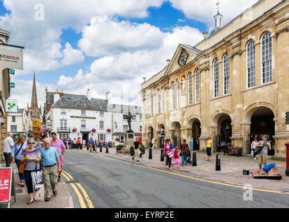 Monmouth town centre and it's historic buildings, Monmouthshire, Wales ...