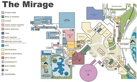 Las Vegas The Mirage hotel map | Mirage las vegas, Las vegas map ...