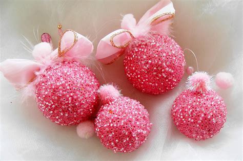 Pink Christmas Ornaments, Pink Christmas Decoration, Rose colored ...