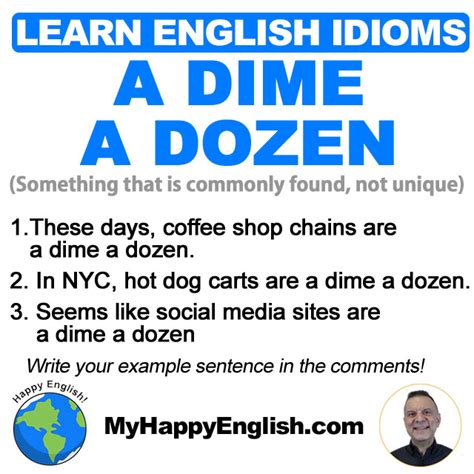 Learn English Idioms – A Dime A Dozen | Happy English – Free English Lessons