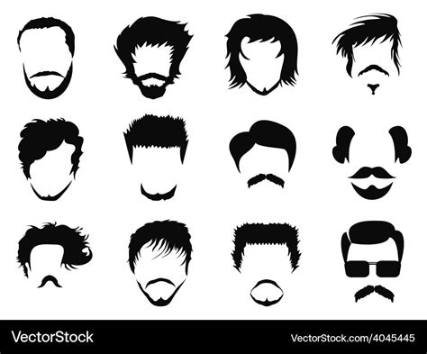 Man hairstyle Royalty Free Vector Image - VectorStock