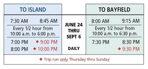 Madeline Island Ferry Schedule | Madeline Island Ferry Line