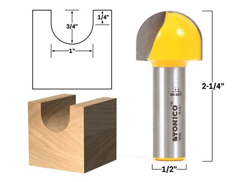 1" Diameter Core Box Router Bit - 1/2" Shank - Yonico 19105 765573834413 | eBay