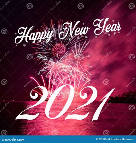 Happy New Year 2021 with Fireworks Background Stock Photo - Image of calendar, happy: 205990404