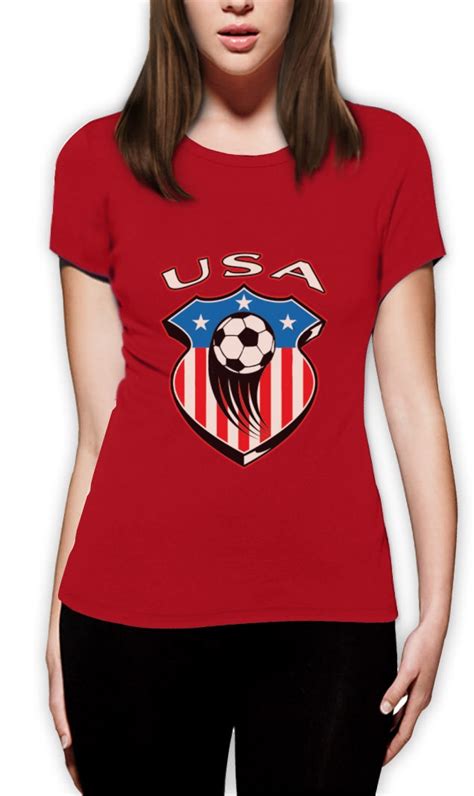 TEAM USA 2015 World Cup Soccer Women T-Shirt Football Top Tee 4th of July Shirt | eBay