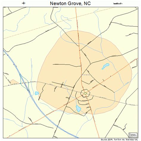 Newton Grove North Carolina Street Map 3747020