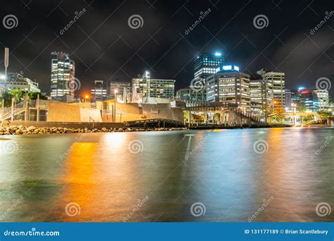 Night Time in the City, Wellington Stock Image - Image of dark, rise: 131177189