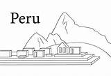 Machu Picchu Inca Coloring Pages Sketch Page sketch template