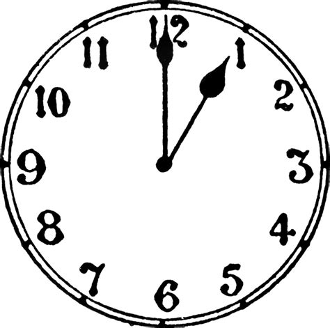 1 O'clock | ClipArt ETC