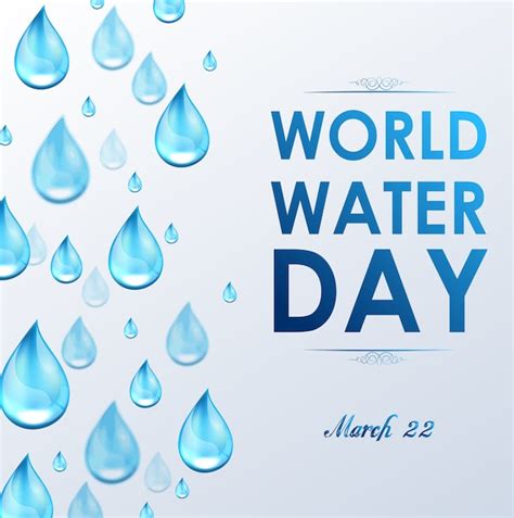 Premium Vector | World water day poster design