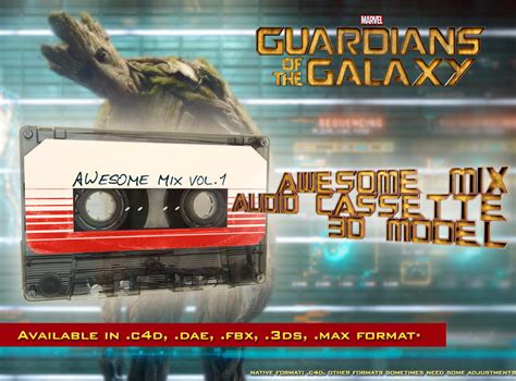 Guardians of the Galaxy audio cassette 3D model by staiff on DeviantArt