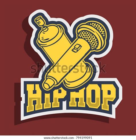 Hip Hop Sticker Design Graffiti Paint Stock Vector (Royalty Free ...