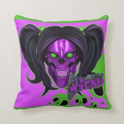Blox3dnyc.com Wicked lady design.Green/Purple Throw Pillow | Purple throw pillows, Purple lamp ...