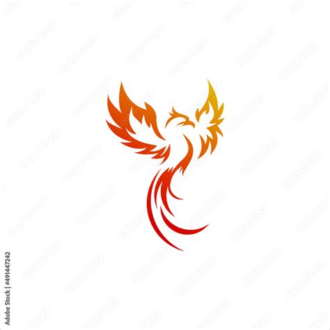 phoenix fire logo design vector graphic Stock Vector | Adobe Stock