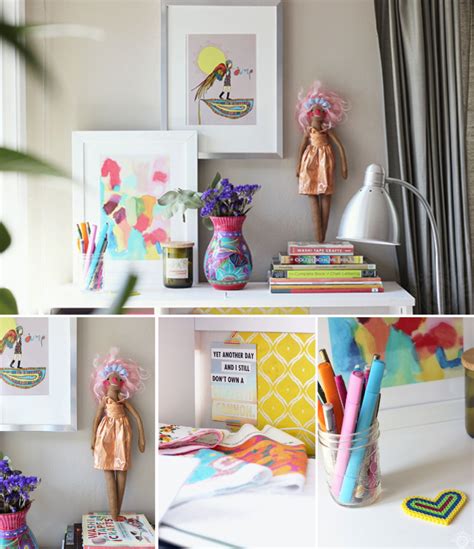 How to Create an Inspirational Desk Space — Live Colorful | Desk space, Desk, Space