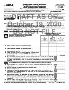 Printable Irs Form 8915-e - Fillable Form 2024