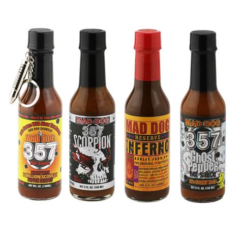 Mad Dog 357 EXTREME Four Bottle Hot Sauce Gift Set- Buy Online in ...