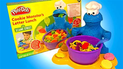 Play Doh Cookie monster Sesame Street playdough playset monstruo galletas - YouTube