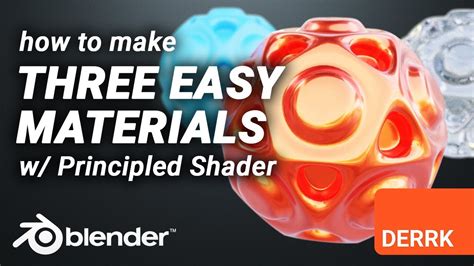 3 Easy Materials with the Principled Shader in Blender - YouTube