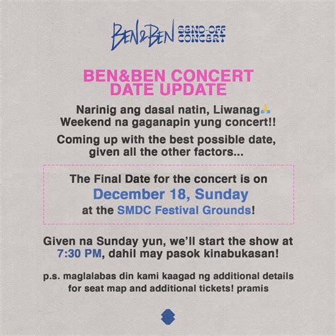 Ben&Ben Concert Manila Dec18- Scalper, Tickets & Vouchers, Event ...