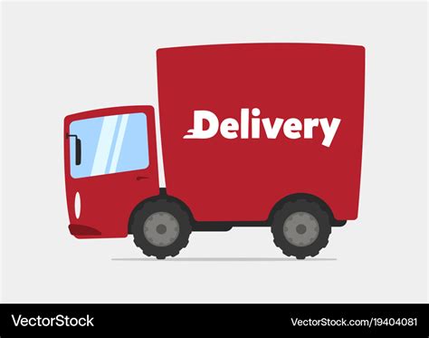 Cartoon delivery truck Royalty Free Vector Image