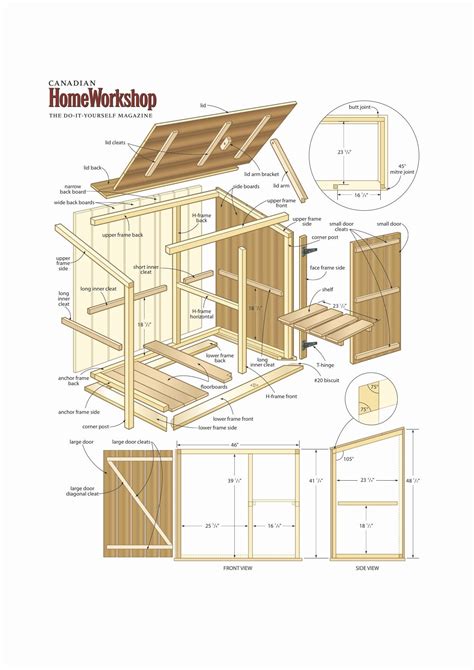 Slanted Roof Dog House Plans | Diy storage shed, Storage shed plans, Diy shed plans