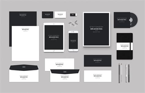 Free Clean Stationery Branding Pack (Mockup) - CreativeBooster