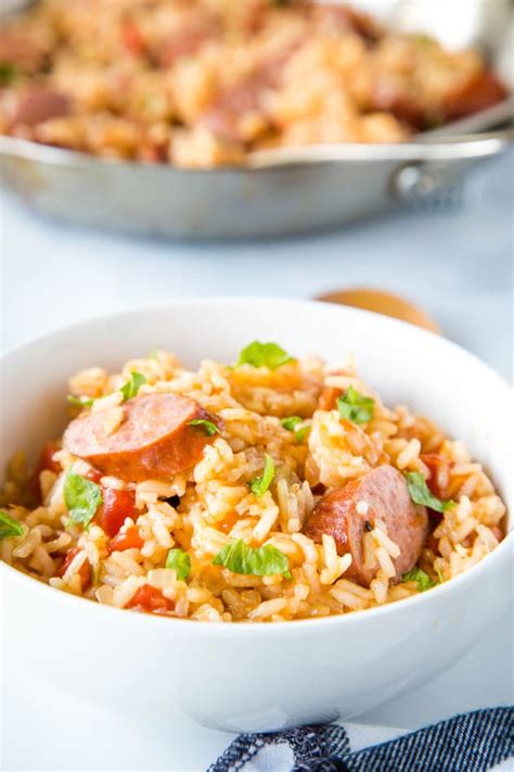 Easy Sausage and Rice Skillet Recipe - Food Fanatic