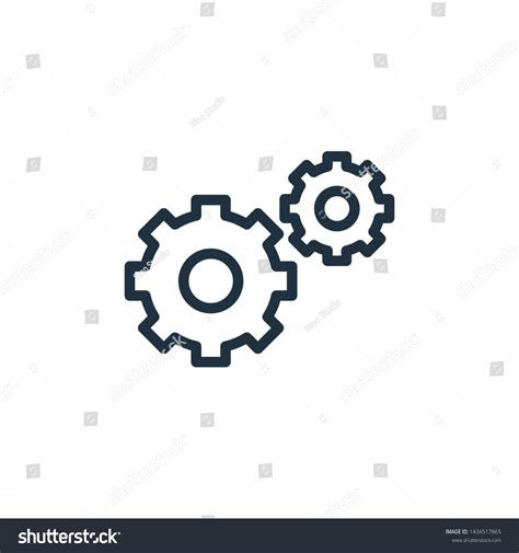 Gear Settings Icon Vector Design Interface Stock Vector (Royalty Free) 1434517865 | Shutterstock