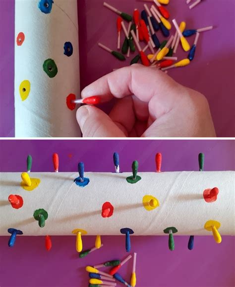 Empty Paper Towel Roll Color-Matching Craft Activity. TeachersMag.com