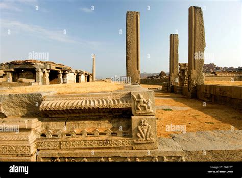 Ruins of Vijayanagar empire at Hampi , Karnataka , India Stock Photo ...