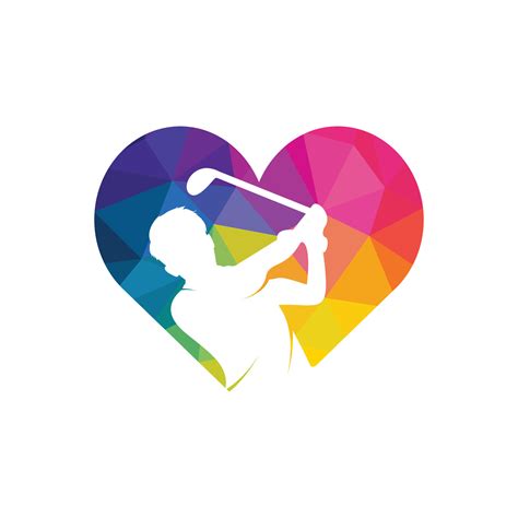 Love Golf club vector logo design. Golf player hits ball inspiration Logo design 20143581 Vector ...