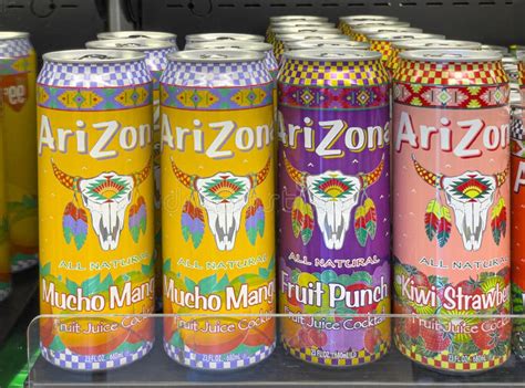 Cans of AriZona Beverages editorial stock image. Image of market - 247543754