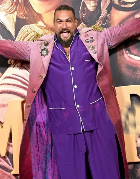 Slumberland 2022 Jason Momoa Pink Trench Coat