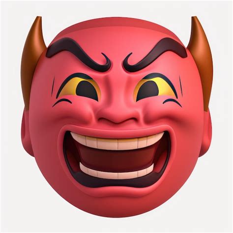 Premium AI Image | expressive emoticon face demon emoji