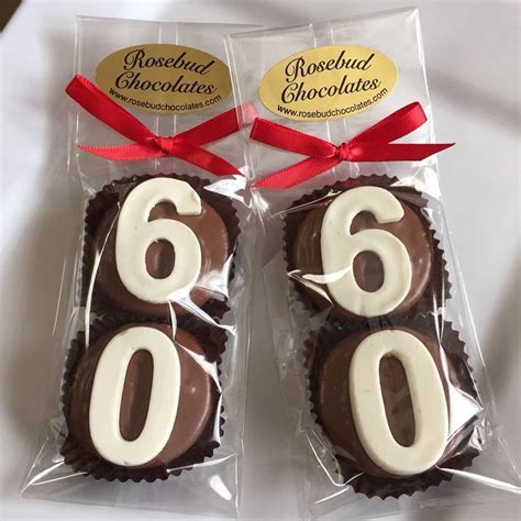 Rosebud Chocolates — Milk Chocolate 60th Birthday Party Favors…...