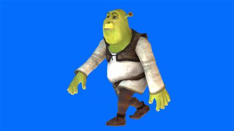 SHREK walk animated right chroma - YouTube