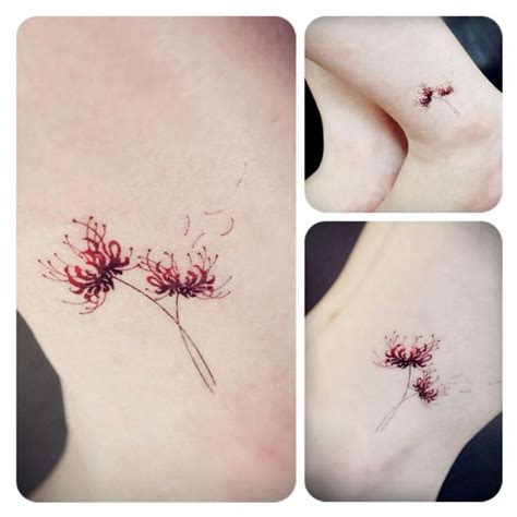 Tokyo Ghoul cosplay equinox flower higanbana red lycoris Tattoo 4.6cm*4.4cm Sticker XR043-in ...