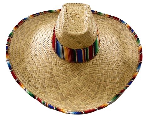 Giant Jumbo Straw Waster Western Cowboy Mexican Sombrero Hat Serape ...