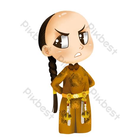 ancient costume character q version of yanxi palace strategy drawing illustration of emperor ...