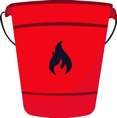 Fire bucket, illustration, vector on white background 13755412 Vector Art at Vecteezy