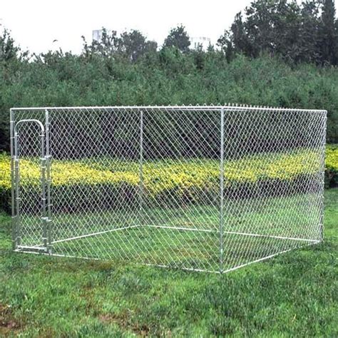 ALEKO DK10X10X6 DIY Chain Link Dog Kennel - 10x10x6 Feet - Walmart.com ...