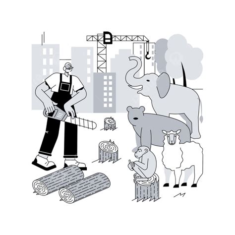 Habitat Loss For Wild Animals Abstract Concept Vector Illustration, Metaphor, Global, Cartoon ...