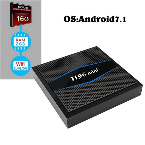 Dual Wifi TV Box Android 7.1 2G 16G Amlogic S905W Quad Core Bluetooth 4.0 H96 mini Smart TVbox ...