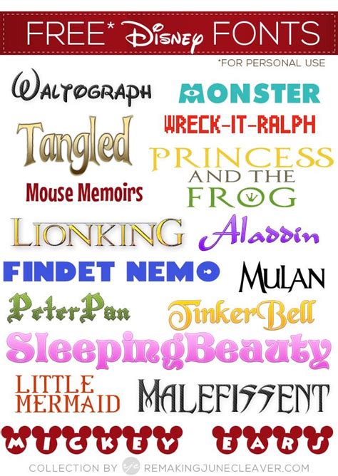 Free Cricut Disney Font