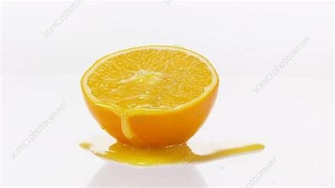 Orange juice, slow motion - Stock Video Clip - K007/0205 - Science Photo Library