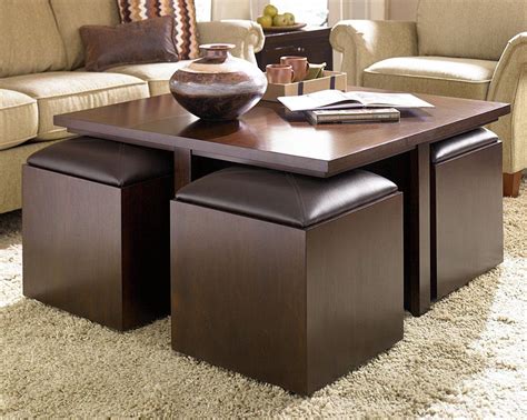 Coffee Table With Storage Stools | Coffee Table Design Ideas