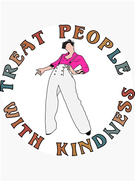 "Treat People With Kindness - Harry Styles" Sticker for Sale by shaylikespizza | Redbubble