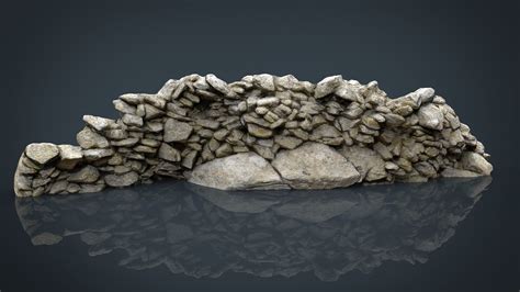 3D model Stone Wall VR / AR / low-poly | CGTrader