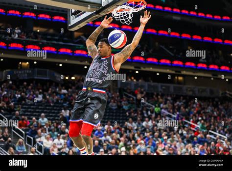 January 29, 2023, Seattle, Washington, USA: SPIDER #42 dunks the ball ...